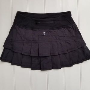 Ivivva Set the Pace black tennis skirt